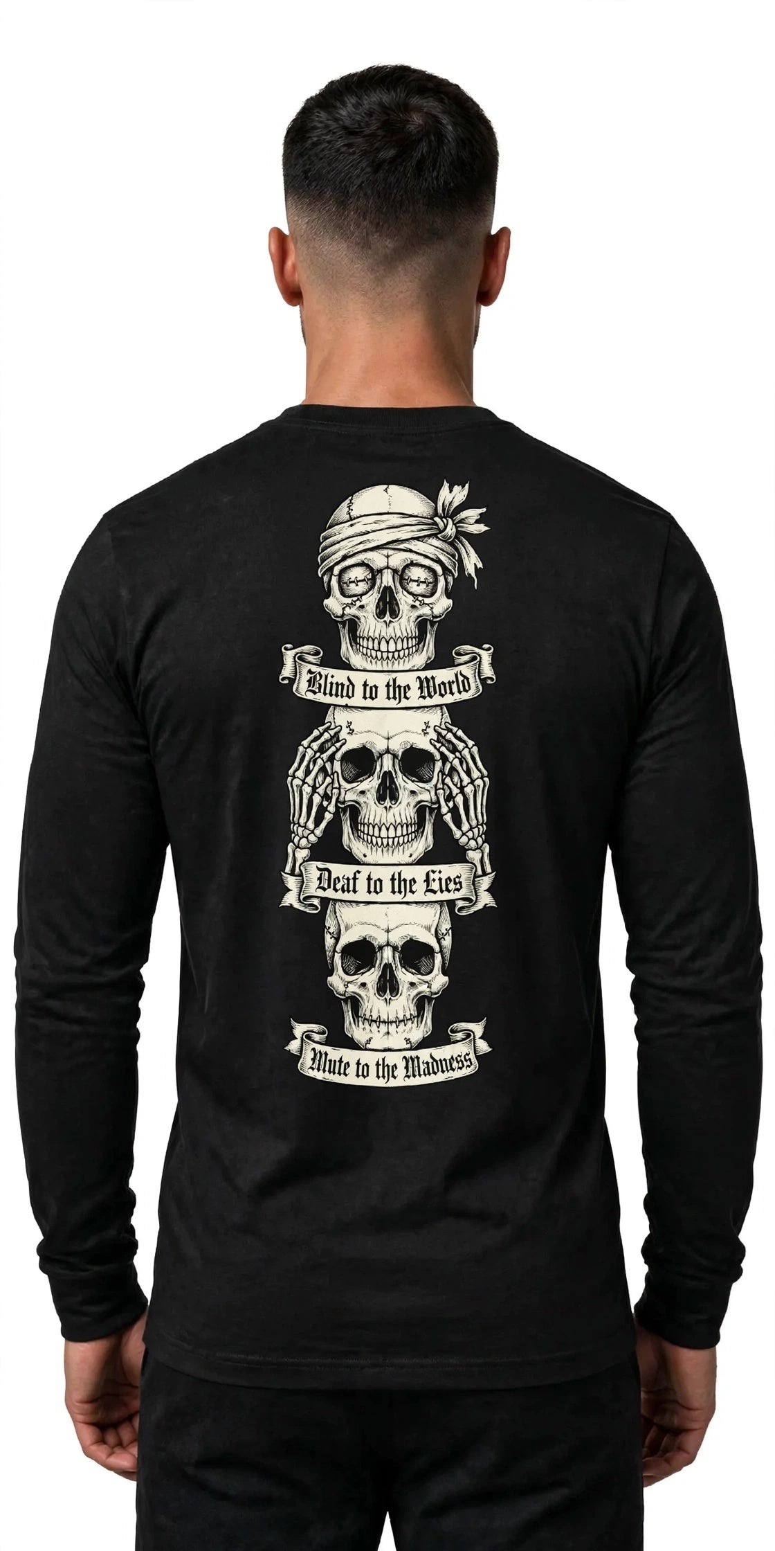 Blind/ Deaf/ Mute Unisex garment dye heavyweight long sleeve tee