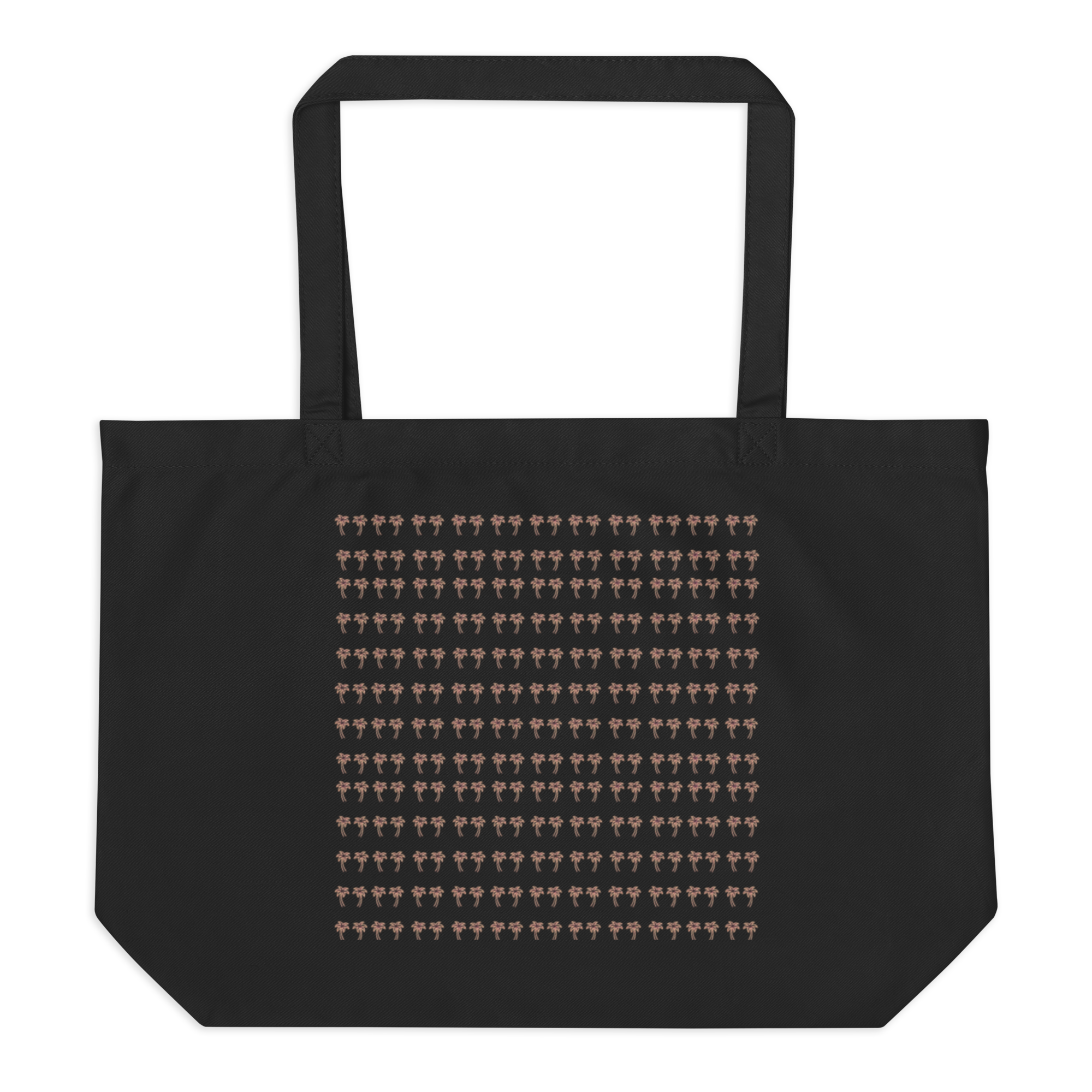 The Retro Neon Palm All-Over Print Large Tote Bag