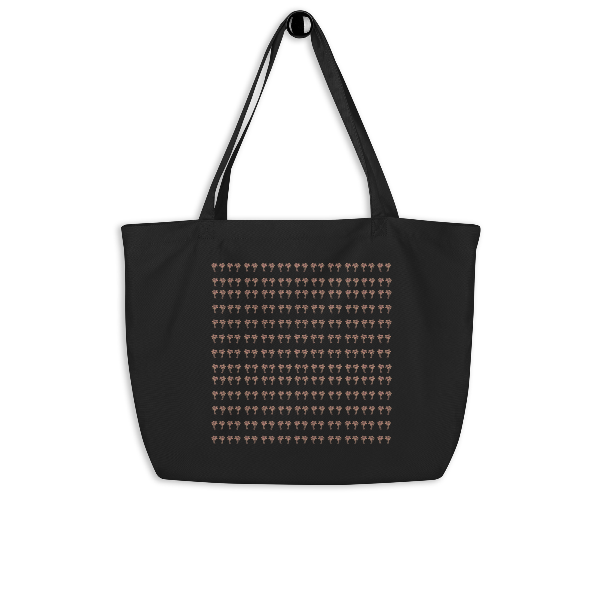 The Retro Neon Palm All-Over Print Large Tote Bag