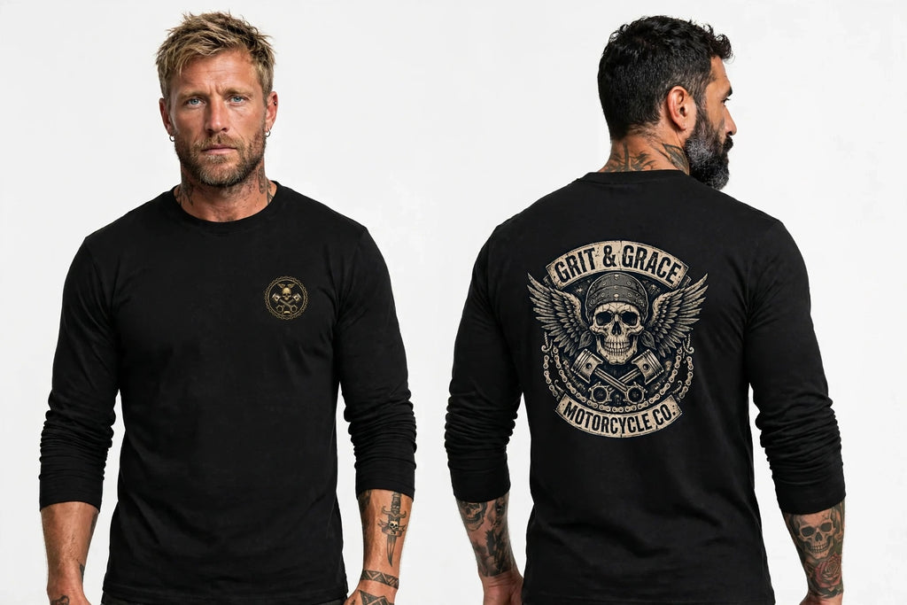 GRIT & Grace Motorcycle Club Graphic Long Sleeve Shirtheavyweight long sleeve tee copy