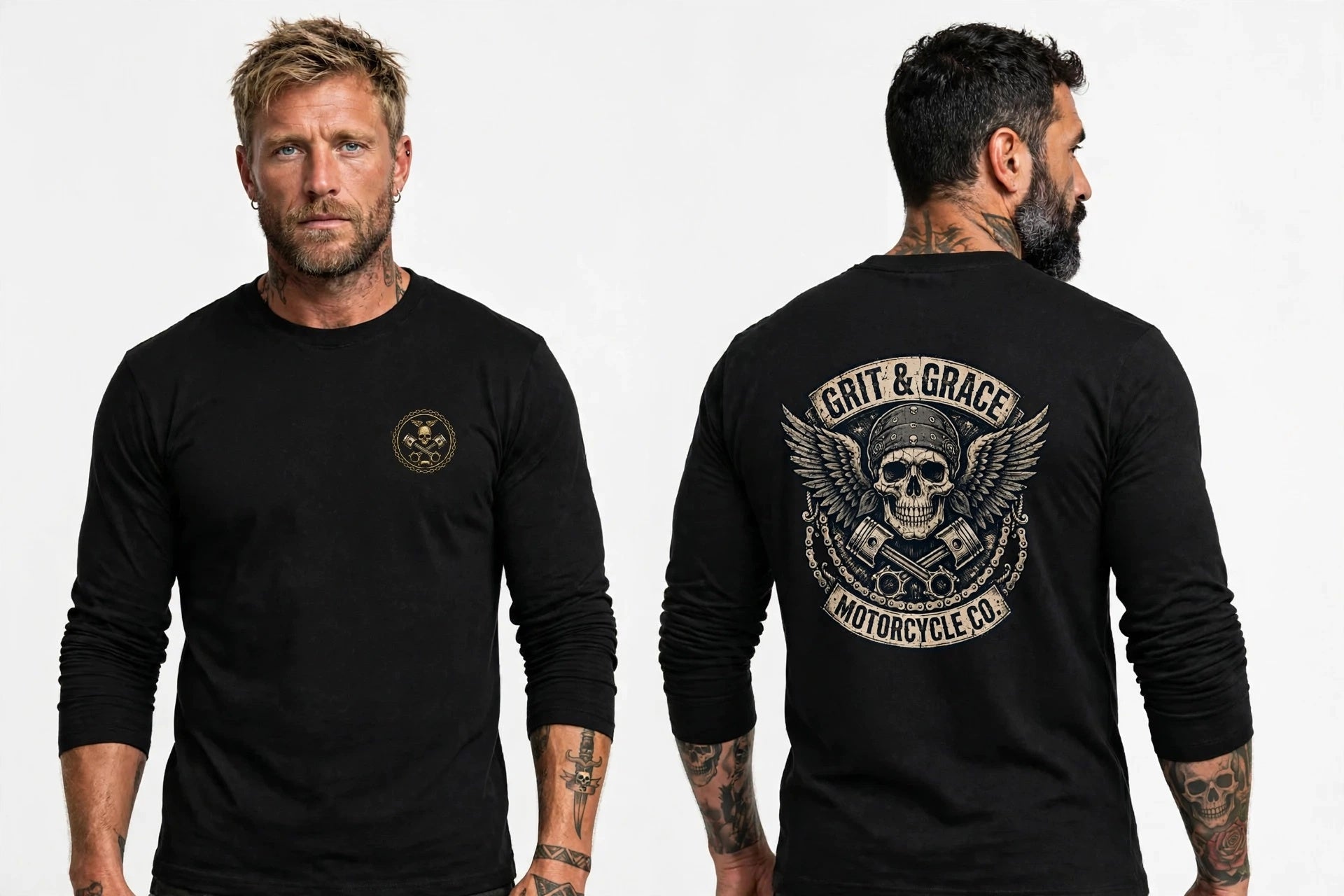 GRIT & Grace Motorcycle Club Graphic Long Sleeve Shirtheavyweight long sleeve tee copy