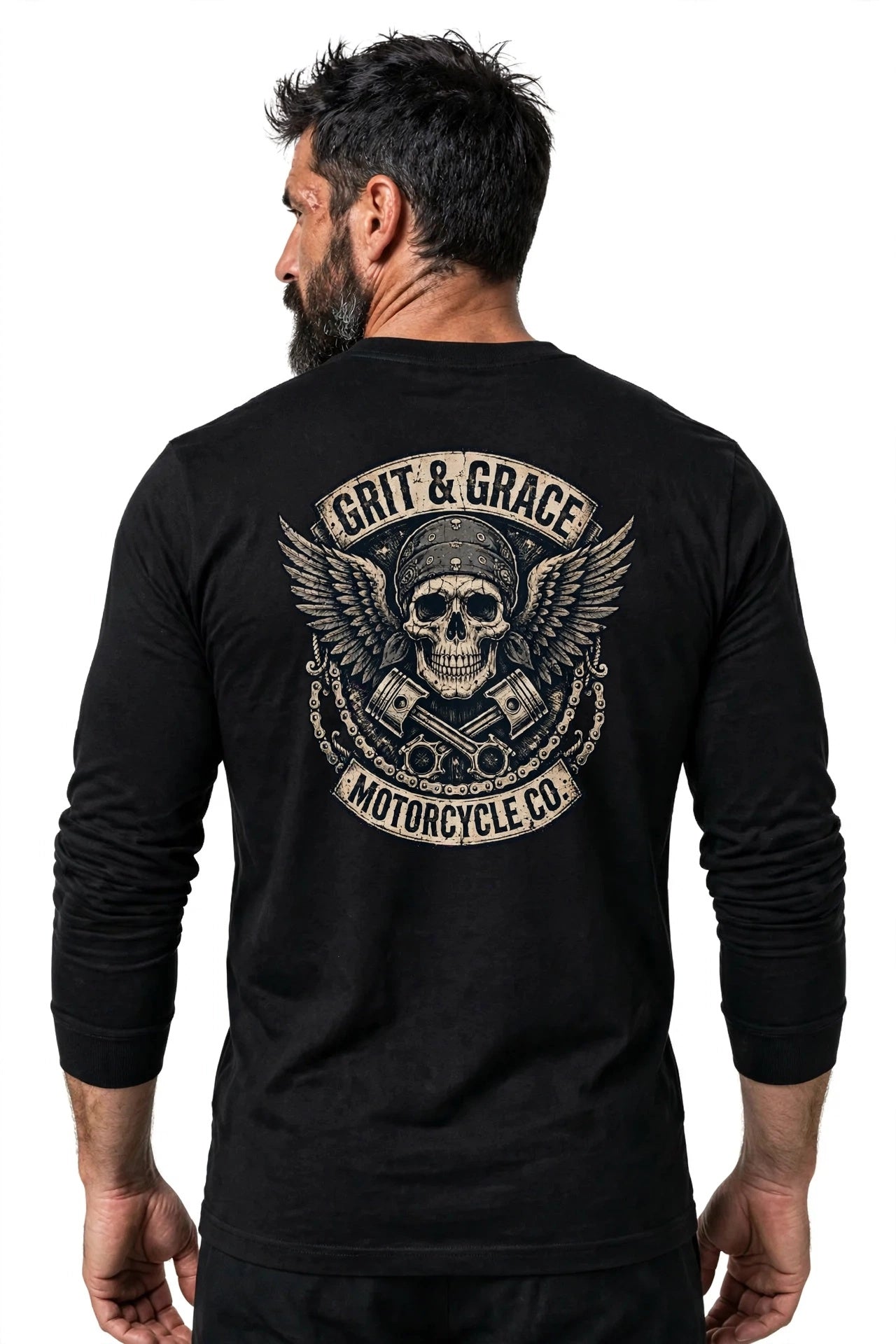 GRIT & Grace Motorcycle Club Graphic Long Sleeve Shirtheavyweight long sleeve tee copy