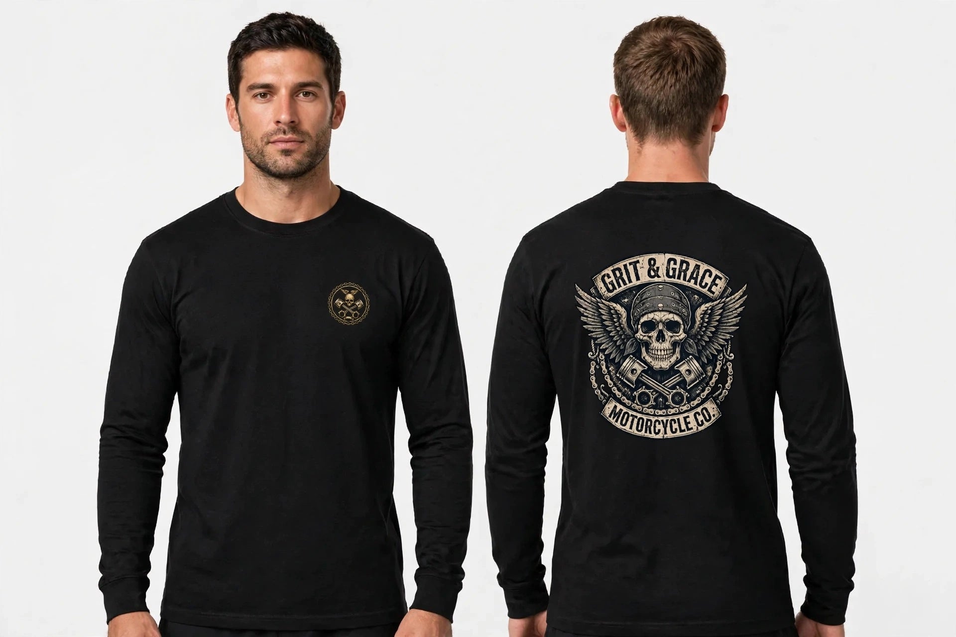 GRIT & Grace Motorcycle Club Graphic Long Sleeve Shirtheavyweight long sleeve tee copy