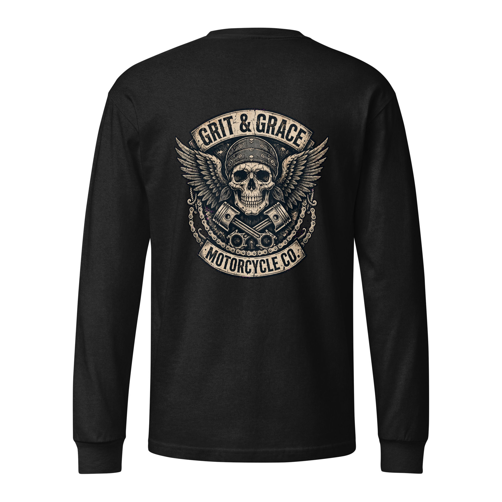 GRIT & Grace Motorcycle Club Graphic Long Sleeve Shirtheavyweight long sleeve tee copy