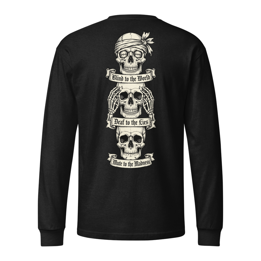 Blind/ Deaf/ Mute Unisex garment dye heavyweight long sleeve tee