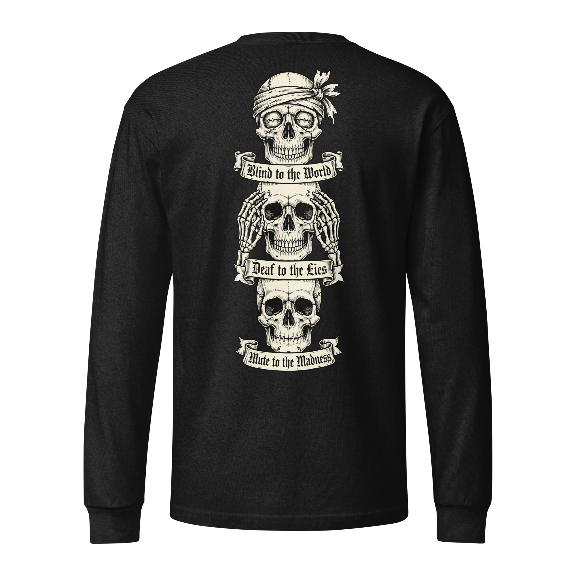 Blind/ Deaf/ Mute Unisex garment dye heavyweight long sleeve tee