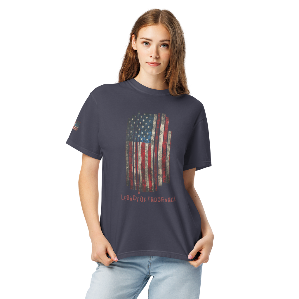 Legacy of Endurance | Signature Triple-Print Tee-Blue
