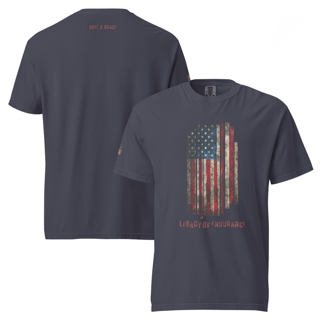 Legacy of Endurance | Signature Triple-Print Tee-Blue