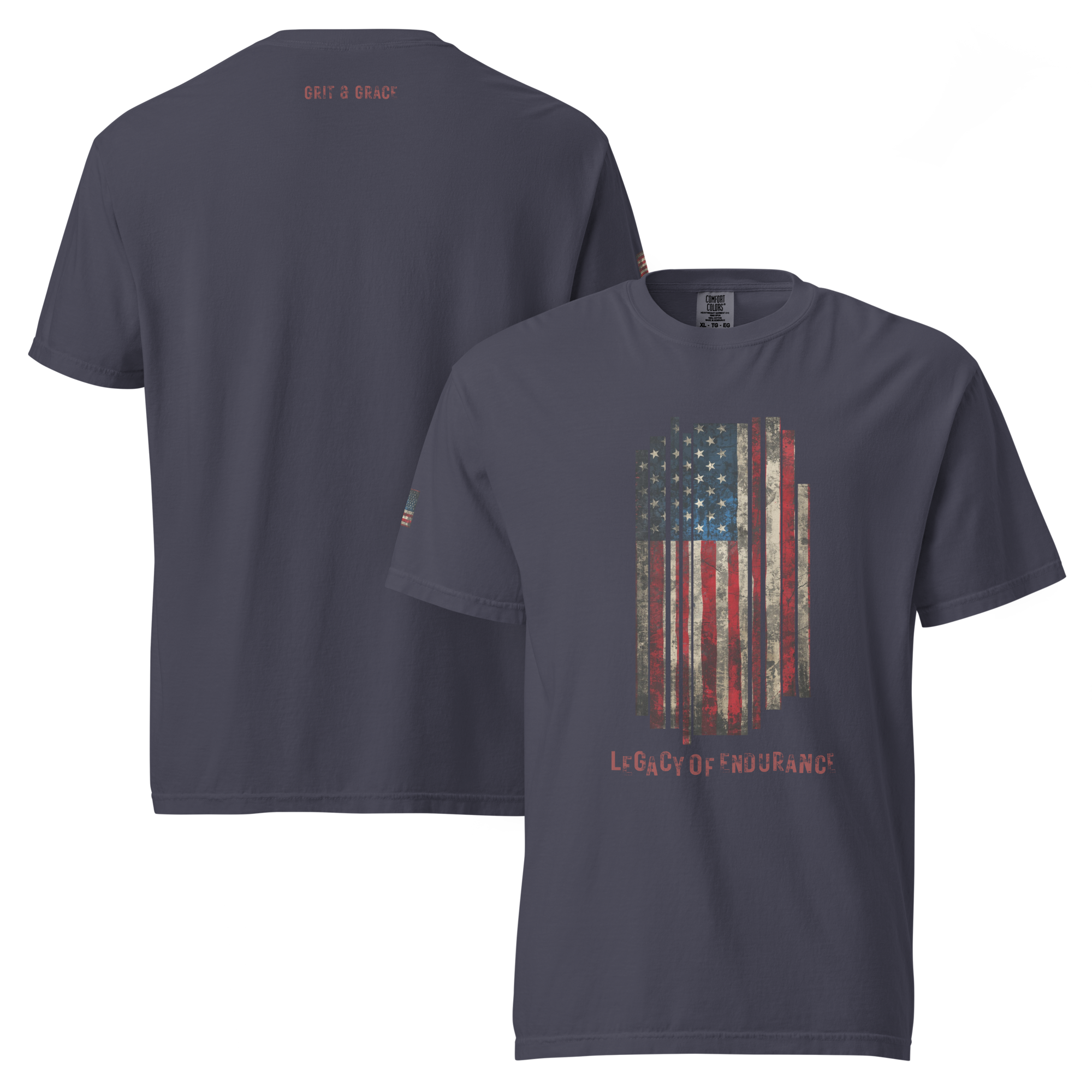 Legacy of Endurance | Signature Triple-Print Tee-Blue