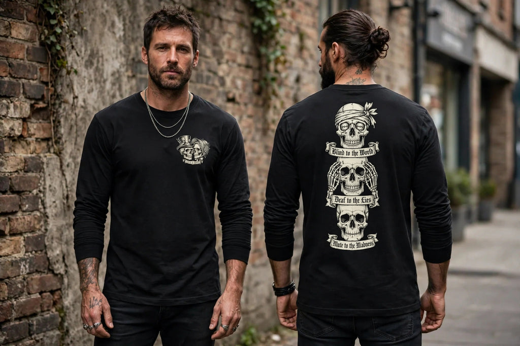 Blind/ Deaf/ Mute Unisex garment dye heavyweight long sleeve tee