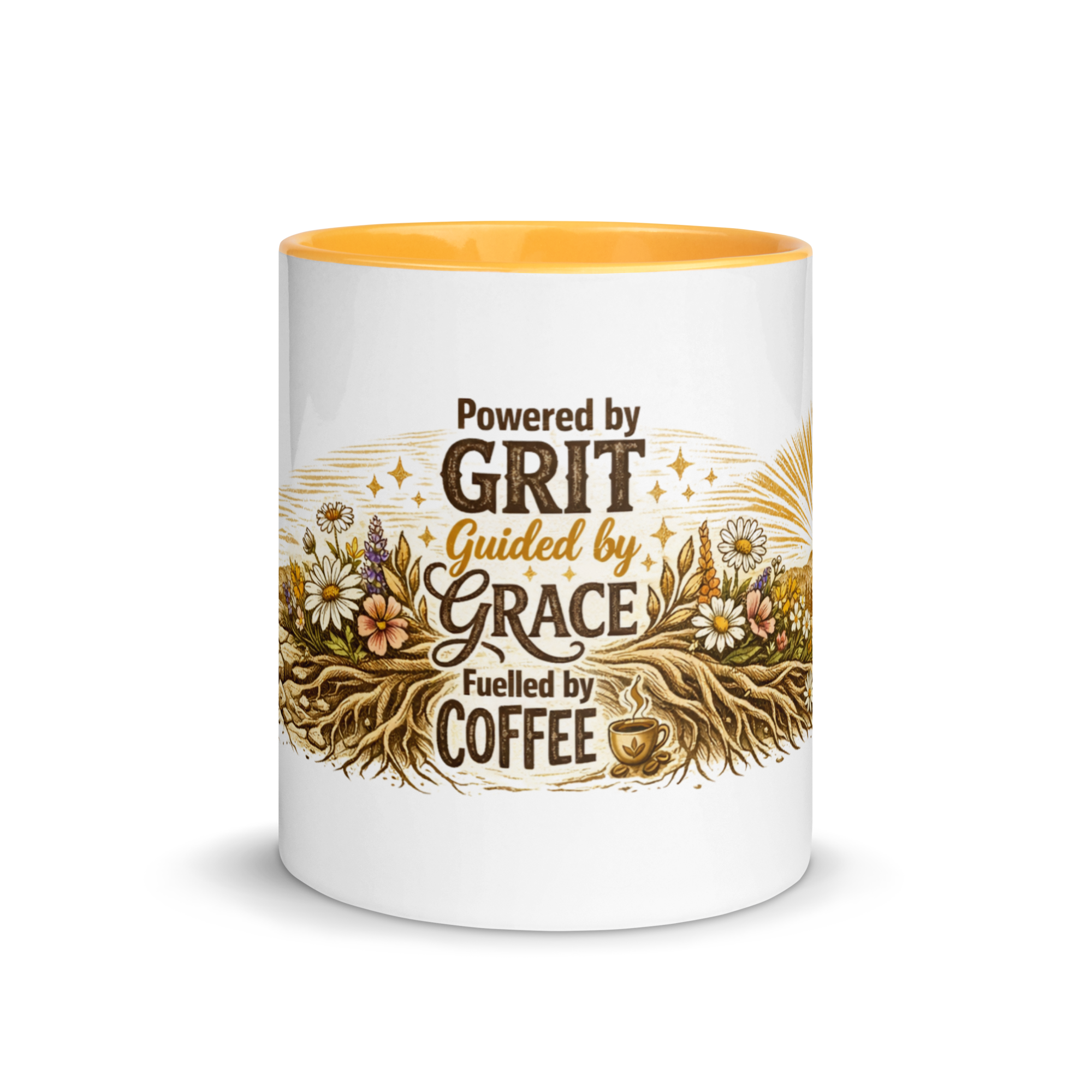 Powered by Grit Guided by Grace Coffee Mug