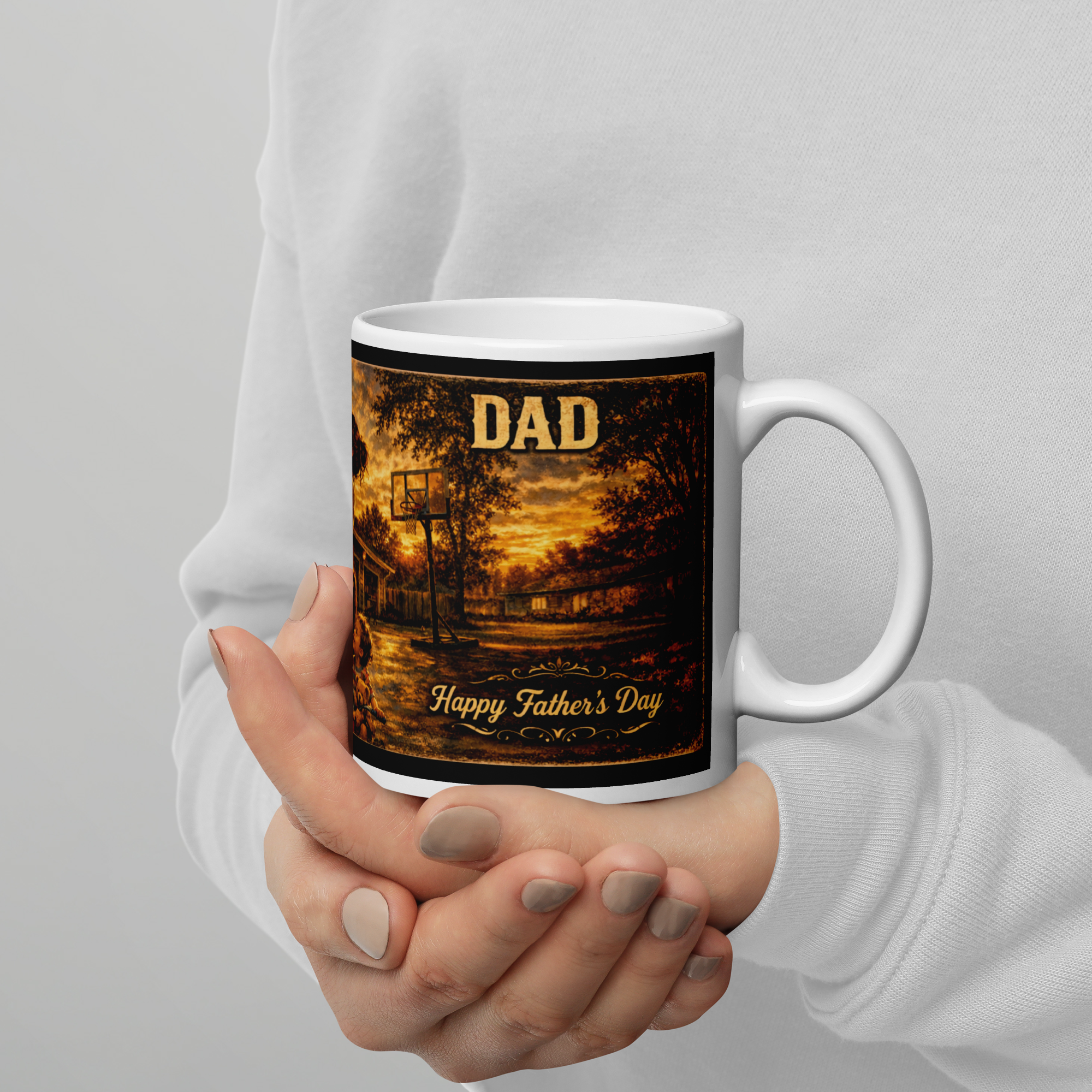 Work Hard Love Harder Vintage Father's Day Coffee Mug