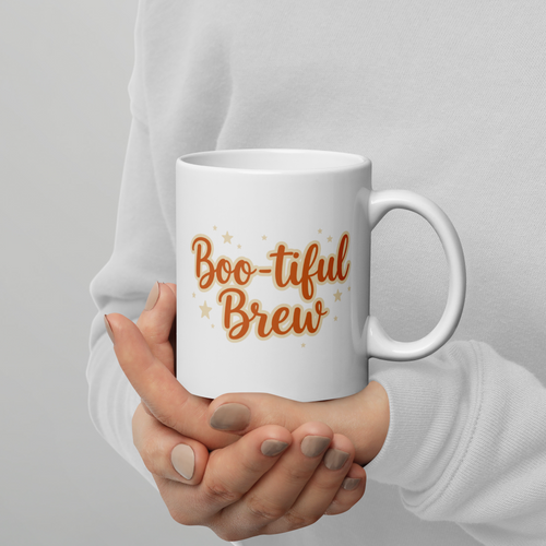 "Boo-tiful Brew" Ghost glossy mug 11 oz