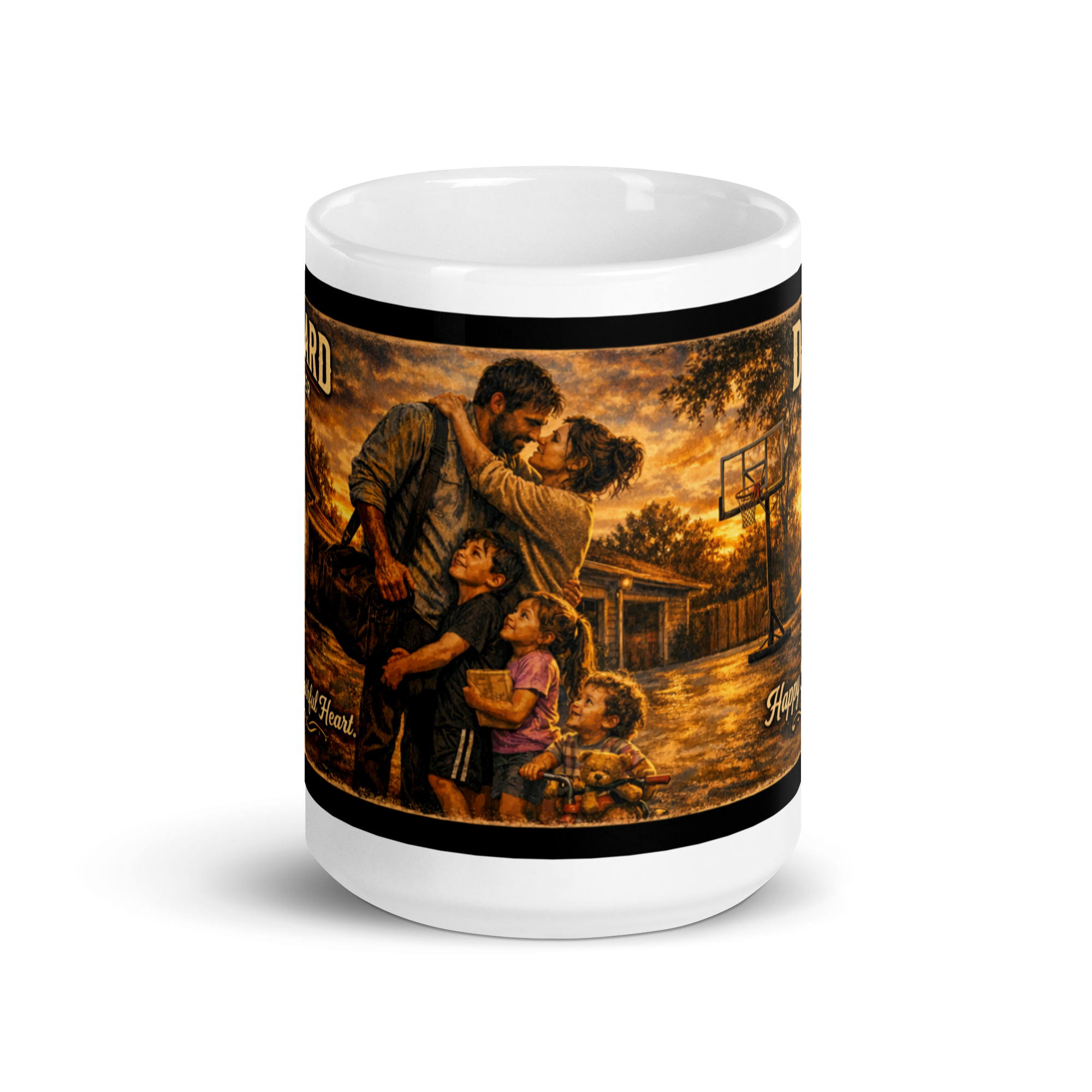 Work Hard Love Harder Vintage Father's Day Coffee Mug